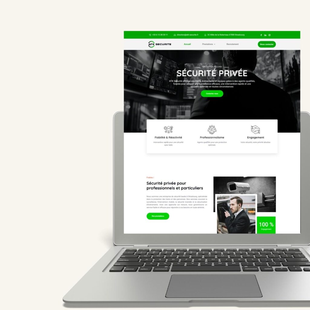 aperçu site WordPress responsive pour décorateur d’intérieur avec charte visuelle moderne