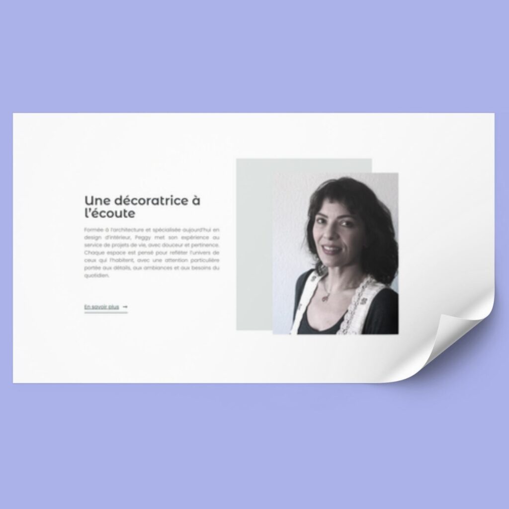 Carte de visite élégante et personnalisée pour décoratrice d’intérieur – identité visuelle M’cœur Studio