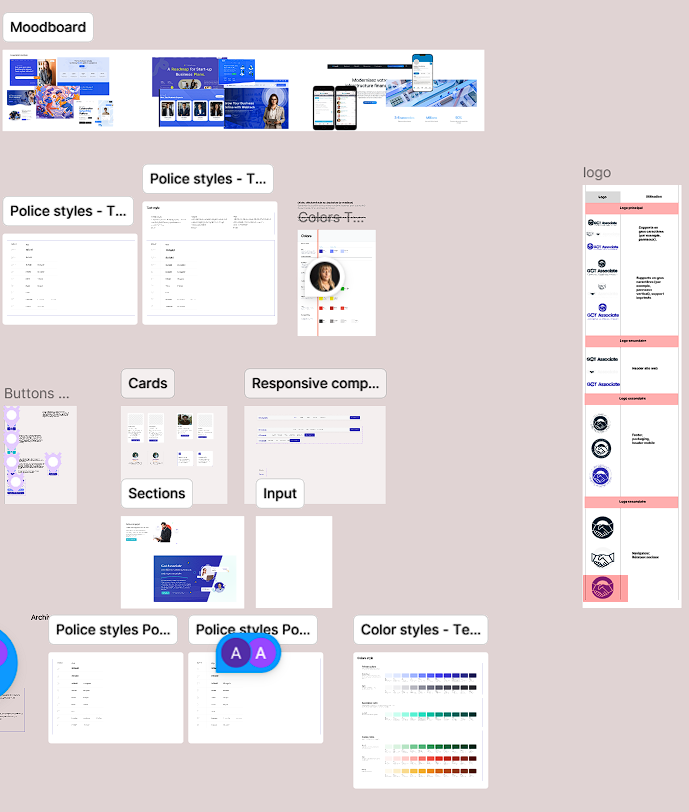 Charte graphique moderne plateforme web matching intelligent