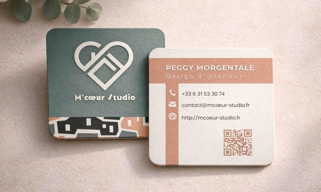 Carte de visite designer d’intérieur création print professionnelle