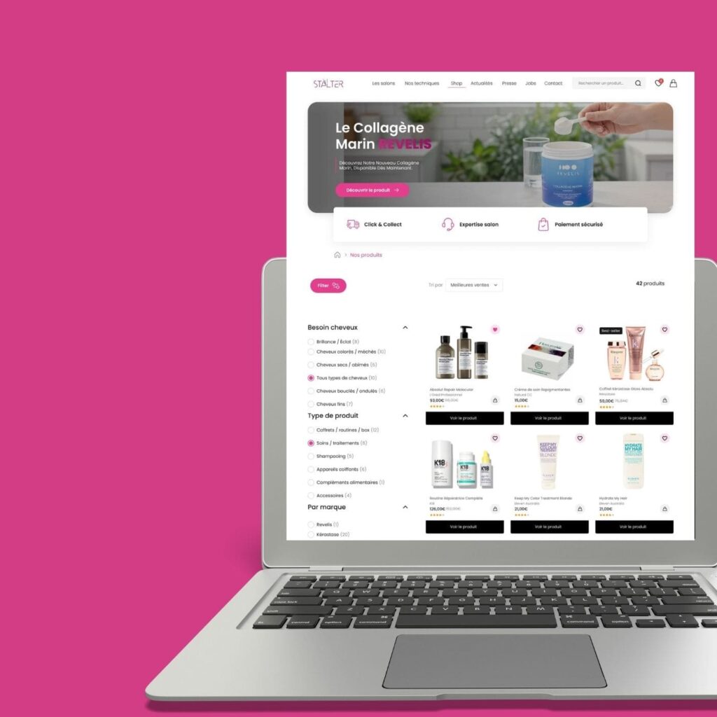 Refonte UX UI page catalogue e-commerce Stalter