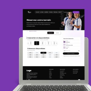 Maquette UX UI modernisée page terrains EVAÉ Fitness
