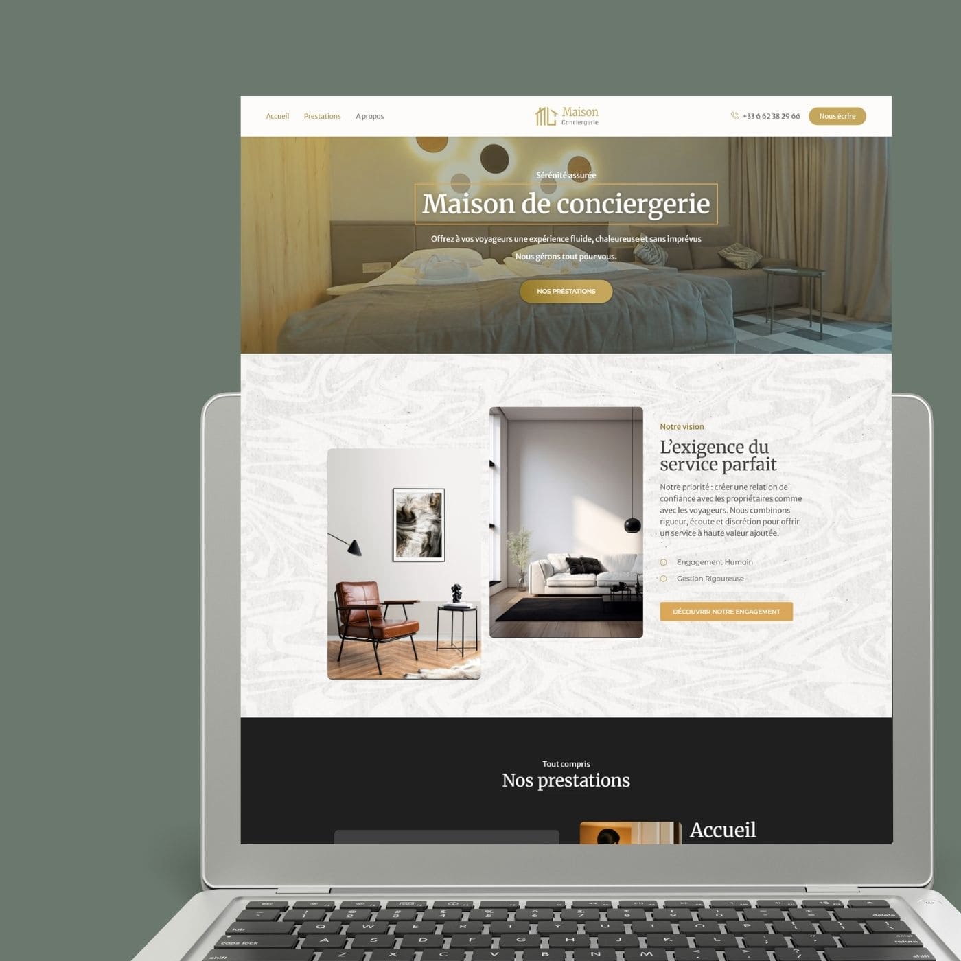 Design responsive site conciergerie premium Maison Concierge