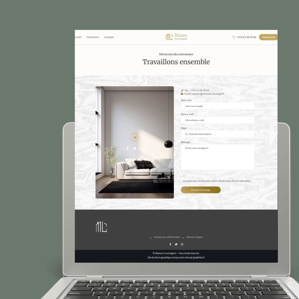 Design responsive site conciergerie premium Maison Concierge